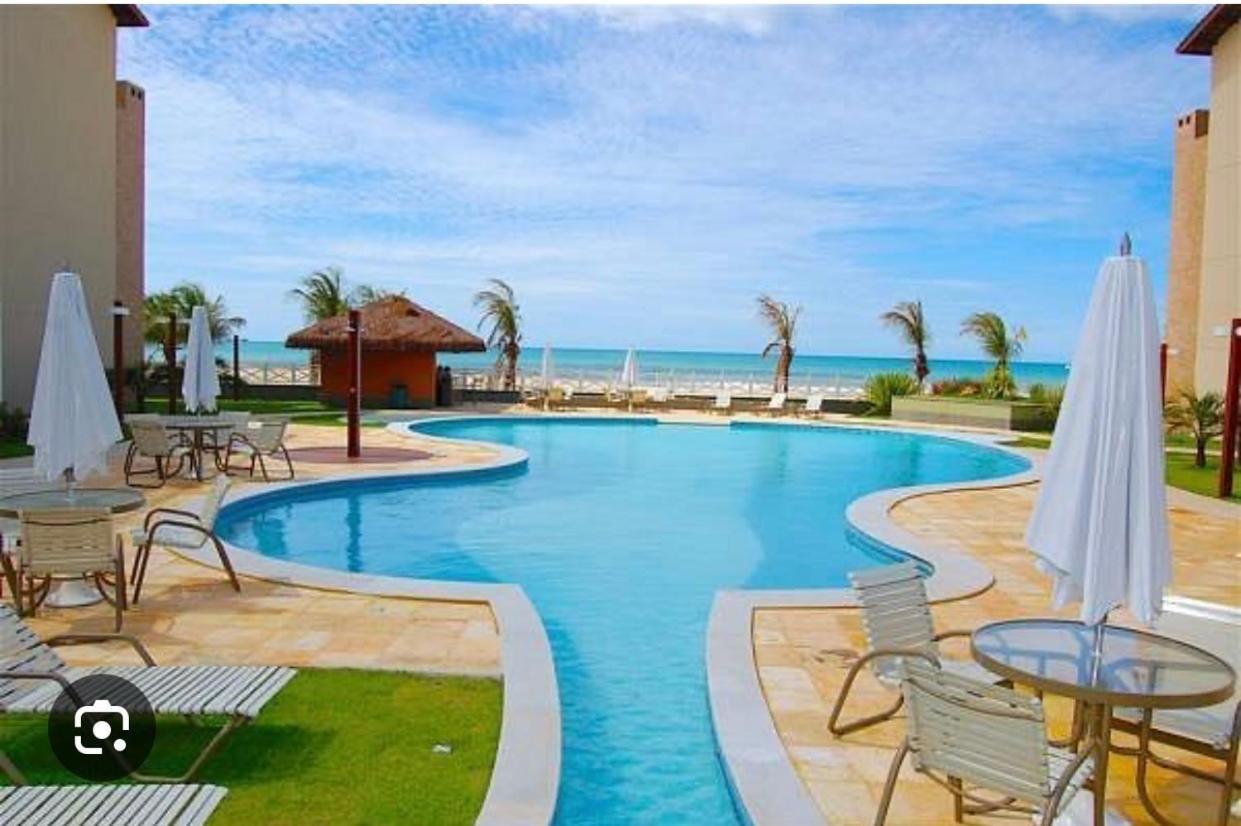 Apartamento Vista Total Do Mar Uma Cobertura A 400M Do Beach Park No Porto Das Dunas Aquiraz Condominio Terramaris Piscina Ampla Parque Infantil Sauna Estacionamento Privado Exteriér fotografie